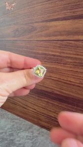 Natural Citrine Adjustable Ring Collection Silver-Plated Yellow Crystal Ring Women Jewelry Gift November Birthstone (Style #19)-RRC