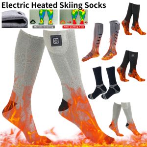 Electric Heated Socks USB Rechargeable Heated Skiing Socks Snowboarding Outdoor Sports Skiing Cycling Foot Warmer Winter Thermal