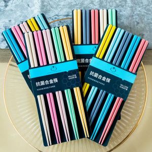 Chopsticks Set Chinese Chopsticks Reusable Mixed Color Chopstick Sushi Noodle Sticks Household Kitchen Tools Party Supplies
