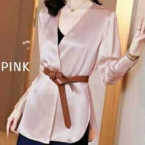 ●ECLAIRE● 003 (FREE BELT) Cardigan Kardigan Satin Lengan Panjang Longsleeves Basic Dasar Classy Formal Kerja Kantor Simple Korea Import lioz
