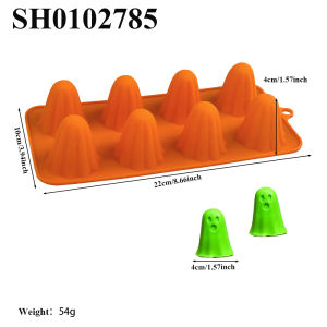 Halloween Bí Ngô Đầu Ma Silicon Bánh Mousse Khuôn Nướng Bánh Cho Chocolate Fudge Món Tráng Miệng Thân Thiện Với Môi Trường Tự Làm Dụng Cụ Nhà Bếp