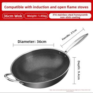 Non-stick Smoke-less Frying Pan Stainless Steel