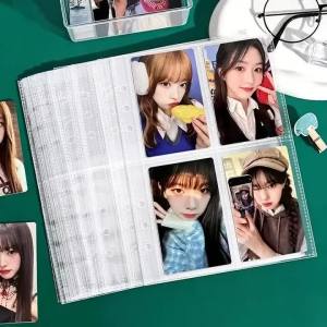 10/20 Sheets High Clear 6 Hole A4 A5 Double Sided Pocket Refill Pages Fit 3 5 7 Inch Polaroid Kpop Photocard Binder Album Sleeve