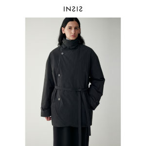 INSIS FEMME | Bio-Enzyme Washed 90% Goose Down New Chinese Style Turtleneck Oblique Collar Jacket