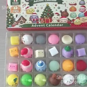 Schylling | Christmas Squishies Advent Calendar 2026 24 Days Countdown Dumpling Squishy Toys Slow Rising Squeeze Fidget Sensory Decor Gift