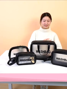 MGHL0594 Tas Kosmetik Transparant Washbag Pouch Travel Make Up Bag Organizer Dompet Kosmetik Toiletry Waterproof