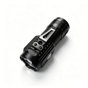 Three eye LED Strong Light Flashlight Mini Multifunctional Rechargeable Protective Tool with Magnet for Outdoor Emergency Use