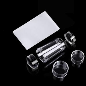 Silicone Stamp Set Mini Nail Stamper With Scraper Kit Stamp Tool Manicure Tools DIY Stamping Nail Art Nails Accesories