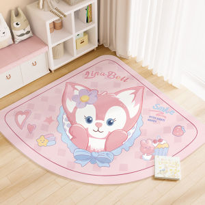 Waterproof Wipeable Premium Feel Cartoon Design Semicircular Carpet