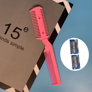 Amoki Trimmer Comb Hair Razor Comb Professional Styling Tool with 2 Blades