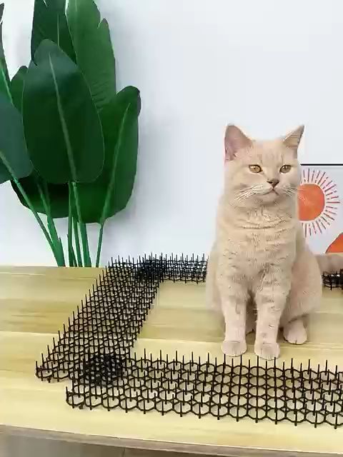 49*13CM Cat Scat Mat with Spikes Deterrent Mat Cat Repellent Mats Anti-Digging Cat and Dog Prickle Strips Plant Protectors Indoor Outdoor Deterrent Devices