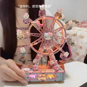 Bluetooth DIY Assembly Electric Charging Plug-In Dual Use Handmade Ferris Wheel Romantic Couple Gift Girlfriend Toy Model