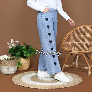 KULOT JEANS LOVE BISA COUPLE ANAK DAN DEWASA