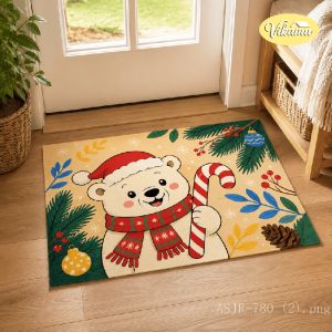 Thảm Cửa Giáng Sinh Hoạt Hình Chống Trơn Trượt Trang Trí Nhà Cửa Lễ Hội Thảm Polyester Không Dệt Dùng Cho Cửa Ra Vào Phòng Tắm Thảm Sàn Mùa Đông Ngày Lễ