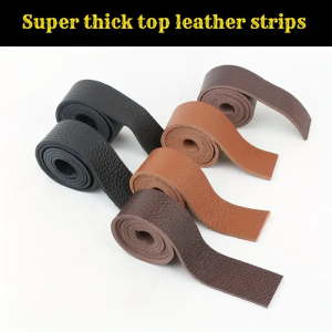 4mm Head layer cowhide lychee pattern soft belt strap shoulder strap bag strap handmade DIY accessory genuine leather fabric