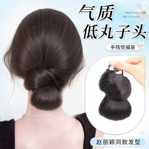 Low Bun Hair Wig Natural Fluffy Hair Claw Hairband Hair Accessories High Top Kink Twist Hair Extensions Realistic Synthetic Hair