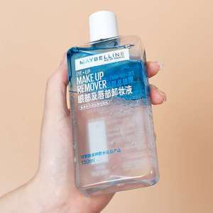✍New edition Maybelline Eye and Lip Makeup Remover Water and Oil Separation Gentle Deep Cleaning Do Not Stimulate Full Face Makeup Remover for Women♀