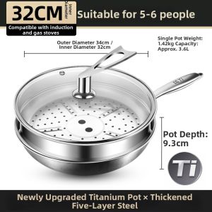 Carsly | Titanium Non-stick Flat Bottom Frying Pan