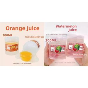 MONLEYTA | Trendy Plum Juice Non-Toxic Big Bucket Slime Transparent Bubble Glue No-Stick Hand Fake Water Children Play Dough Manlieta X0709115602