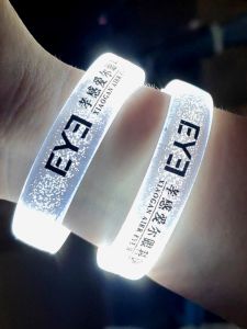 Fluorescent LED Light up Wristbands Party Night Running Glowing Bracelets Support Bars Magic Performance Costume Accessories