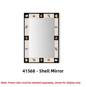 YASISHA | Space Enhancing Wall Hanging Mirror for Shops with Decorative Seashell Design