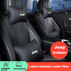Jeep | Car Seat Headrest Waist Pillow Head Neck Lumbar Support For Jeep Renegade Wrangler JL JK Gladiator Grand Patriot Willys Liberty