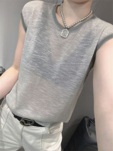 เซ็กซี่ เสื้อถักไหมน้ําแข็งแขนสั้น หลวม ลำลอง ผู้หญิง แฟชั่น ฤดูร้อน รูปแบบใหม่ สตรีทสไตล์ ผ้าวิสโคส โพลีเอสเตอร์ Blend เสื้อสวม