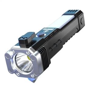 [Stock/local delivery]8-in-1 Multi-Functional Flashlight Car Safety Hammer Flashlight Rechargeable USB Outdoor Home Searchlight Outdoor led Touchlight Adventure Lighting Necessary Car Emergency Light Large Capacity Battery Can Charge Mobile Phone Rain