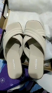 CALVARI - DORA Sandal Wanita Korea Teplek Casual Kekinian Size 36 - 40 Sendal Flat Cewek Kasual