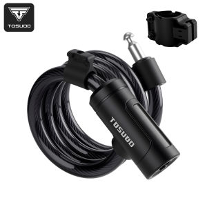 TOSUOD Bicycle Lock Free Mounting Bracket And 2 Keys Included Motorcycle Bike Cable Lock