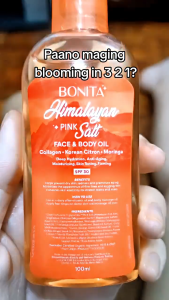 【BUY1 GET2】BONITA Himalayan Pink Salt Face & Body Oil SPF30 Korean Citron Collagen Moringa Organic