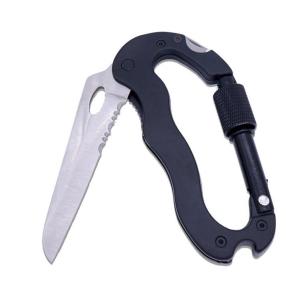6-in-1 EDC Carabiner Multi Tool – Folding Keychain Clip with Screwdriver Wrench Bottle Opener for Camping & Hiking