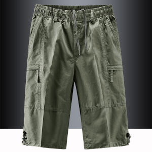 CHAFEI | Summer Loose Fit Cotton Pants for Middle-aged Men Seven-Eighths