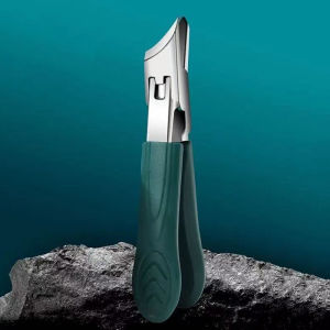 OUHOE | Curved Nail Clipper Stainless Steel Fingernail and Toenail Cutter with Anti-Splash Design and Cuticle Removal Function