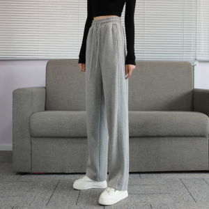 กางเกงขายาวทรงตรงเอวสูง ผ้าโพลีเอสเตอร์ผสมผ้าฝ้าย กางเกงขายาวทรงหลวมสำหรับผู้หญิงสูง ฤดูใบไม้ร่วง 2022 แบรนด์ XOKdC