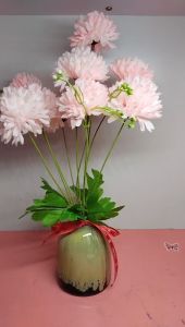 Lọ Hoa lụa Cắm Sẵn Pingpong To Trang Trí Đẹp Tinh Tế Cho Mọi Không Gian