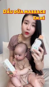 Dầu Dừa Tự Nhiên Massage Em Bé BZU BZU Coconut Baby Oil Thành Phần Tự Nhiên An Toàn Cho Da Bé 100Ml