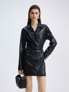 LANCY FROM 25 | Lace-Up Waist Fitted Shirt Dress French Stylish and Versatile