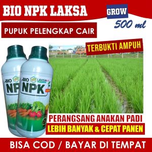 REKOMENDED Pupuk Untuk Perbanyak Anakan Padi Paling Manjur SIAP KIRIM HARI INI isi 500 ML NPK LAKSA – Obat Untuk Padi Banyak dan Lebat Bobot Bertambah dan Berisi Pupuk Atasi Kerdil Padi Hampa Tanpa isi Paling Laris dan Ampuh isi 500 ML – Pupuk Padi