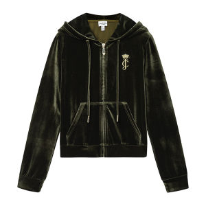 Juicy Couture | Shiny Velvet Hooded Jacket