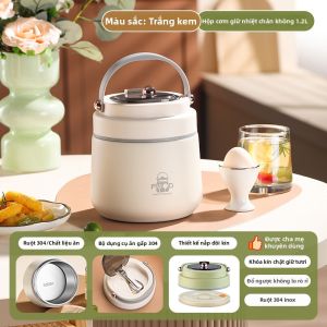 YONGLE | Hộp Cơm Giữ Nhiệt Nhiều Lớp Xách Tay Thép Không Gỉ 304