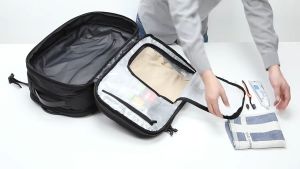 SEA CHOICE Expandable Backpack Business Laptop Travel Bag TSA Lock Laptop Bag for Men Vacuum Backpack