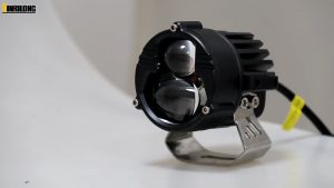 New Gourd Small Steel Cannon Yellow And White Dual Color Lens Motorcycle Spotlight Led Laser Light