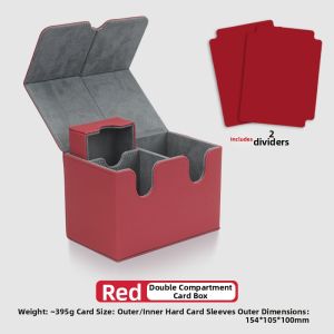 HUIZHIBAO | Leather Dual Compartment Card Storage Box