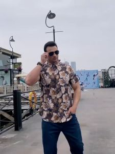 Hawaiian Tropical Leaves 3d Printed Lapel Summer Shirts For Men Casual Short Sleeve