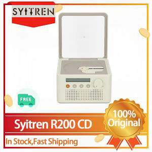 Original Syitren R200 CD Player 2-way Bluetooth Speaker Portable Retro Small Desktop Home Stereo Independent Cavity Stereo Birthday Gift