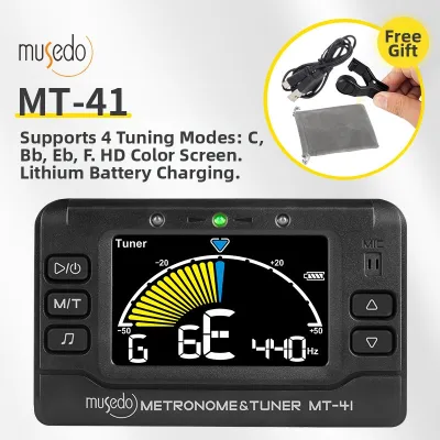 Instrument Tuner and Metronome for Trumpet Saxophone Flute Clarinet MT40