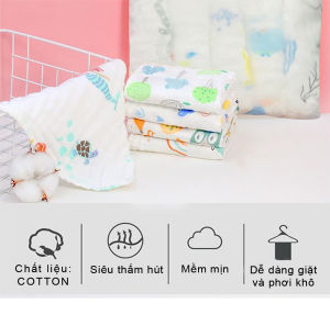 [SET 5 KHĂN] Khăn tắm xô nhăn 5 lớp cho bé cao cấp Momkid 25x25 khăn xô sữa cho bé sơ sinh khăn tắm xô sữa mềm mại thông thoáng