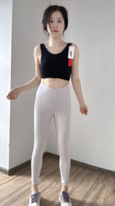 High-Waist Yoga Pants Womens Tight-Fit Nine-Piece Leggings Moisture-Wicking Breathable Outdoor Wearable Gym Fitness Trousers