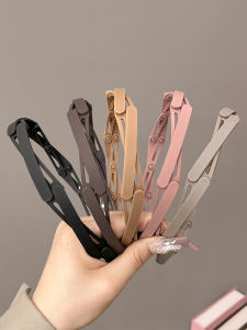 ที่คาดผมแบบพับได้สำหรับผู้หญิง MichuGo ที่คาดผมสำหรับการเดินทางแบบสีล้วนที่มีฟันกันลื่นสำหรับการล้างหน้าและที่คาดผมแบบพกพา